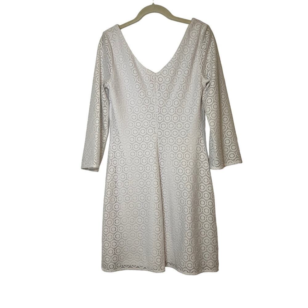 Lilly Pulitzer White Lace 3/4 Sleeve Alden Tunic Dress Sz M GS - Picture 8 of 8
